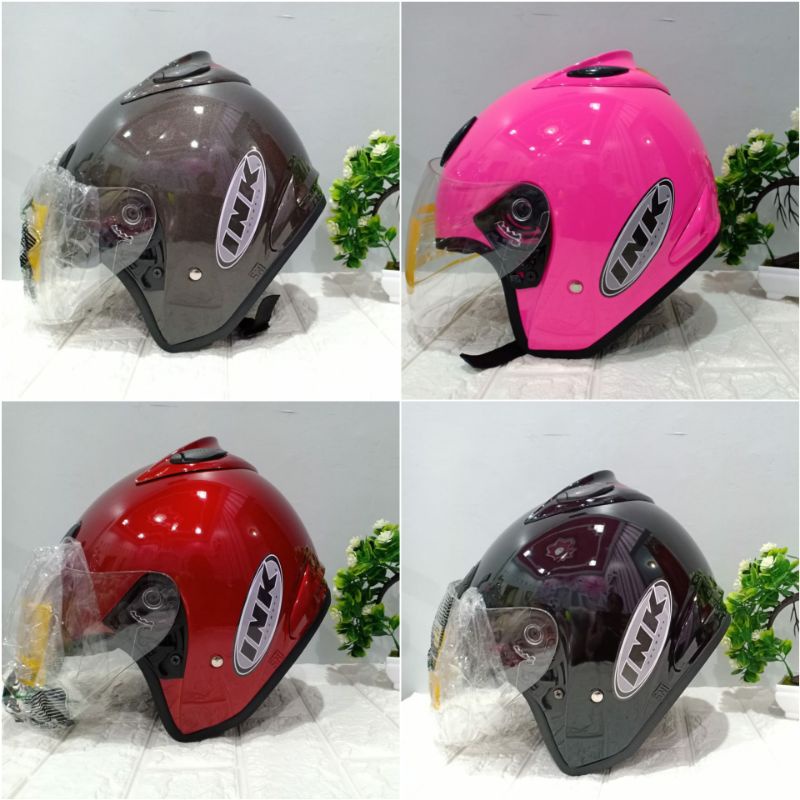 Helm INK SUPERCOPY Centro dan Double Visor Kaca Hitam Busa Tebal-6