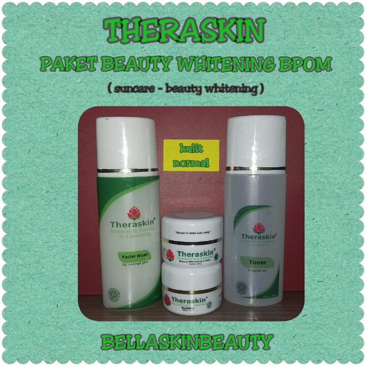 THERASKIN PAKET BEAUTY WHITENING BPOM | PAKET PEMUTIH WAJAH BPOM