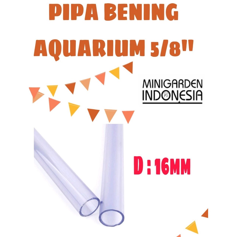 PIPA BENING ECER 50CM pipa transparant aquarium 5/8 inch pipa pompa akuarium