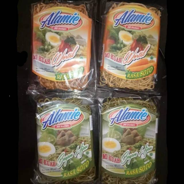

Eceran Alamie Rasa Soto dan Rendang Mie Sehat non MSG