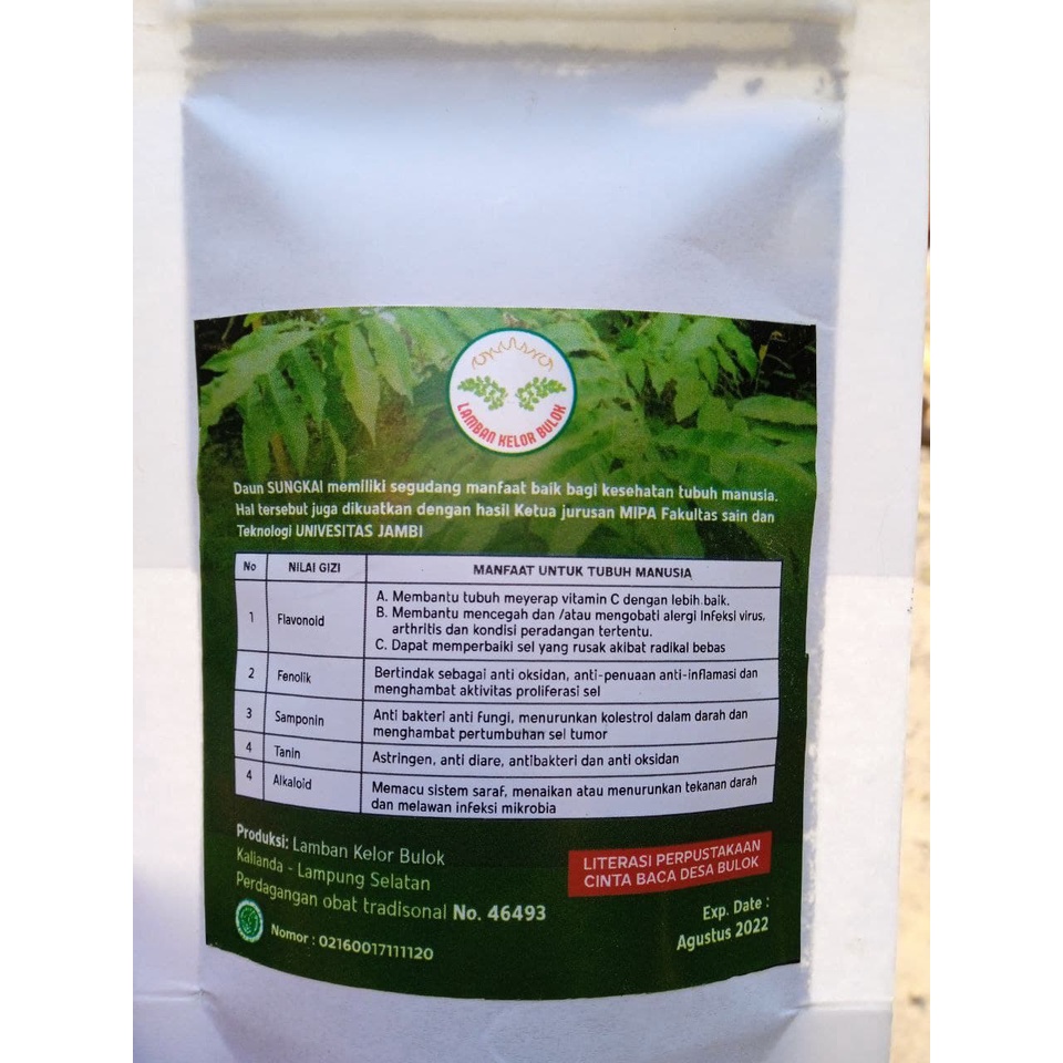 

Herbal bubuk daun sungkai segar/daun sungkai bubuk 50 Gram untuk kesehatan penyembuh covid