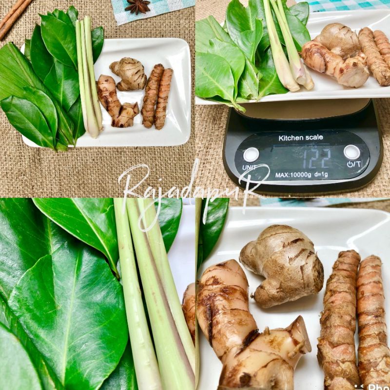 Jual Paket Bumbu Dapur Lengkap Jahe Kunyit Laos Daun Salam Jeruk Kunyit