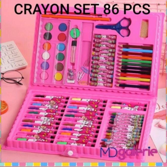 

Crayon Set 86 Pcs Pensil Warna Alat Lukis Gambar Kado Anak Gift Set
