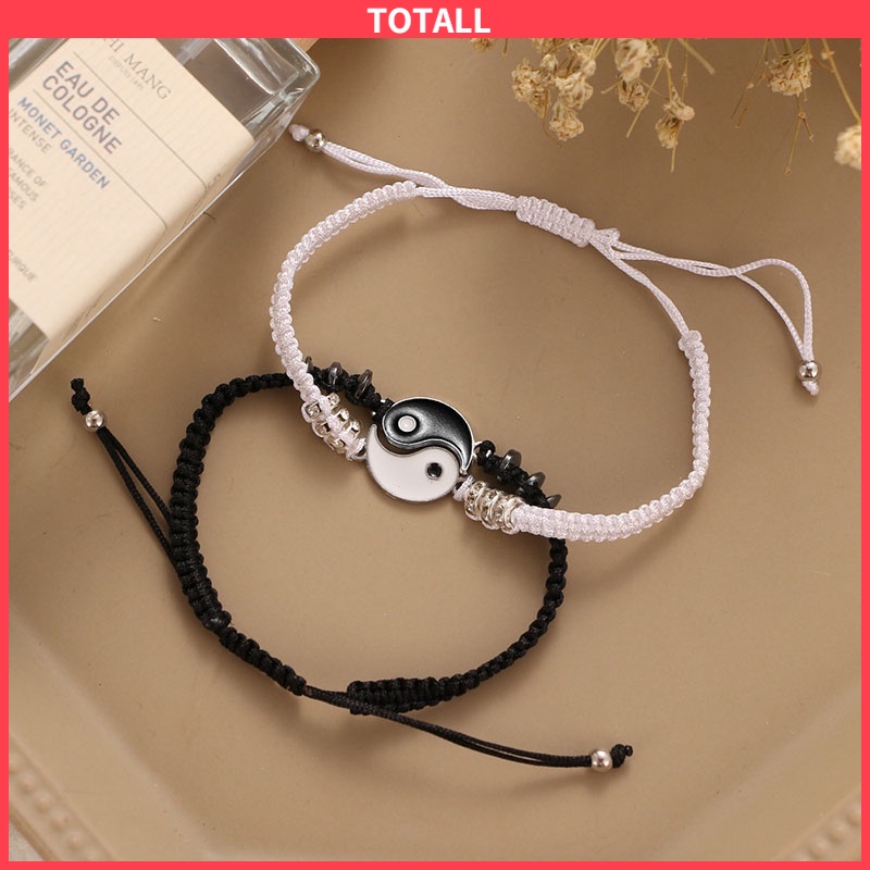 [✅READY STOCK] 2 Buah/Set Gelang Pasangan Tai Chi Magnetik Hadiah Kekasih Perhiasan Gelang Liontin Kreatif  Penjualan Panas Mode