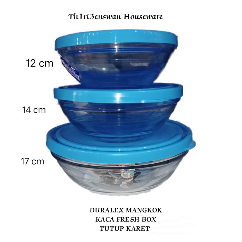 DURALEX MANGKOK KACA FRESH BOX TUTUP KARET (Th-004)