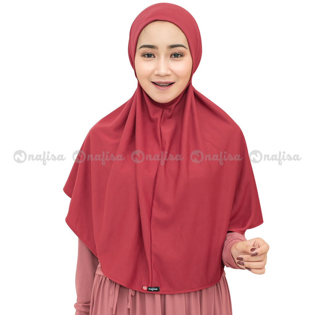 Jilbab Tali AT HOME L | Hijab Instan Kaos Non PAD Kerudung Instan Tali Tanpa Bergo