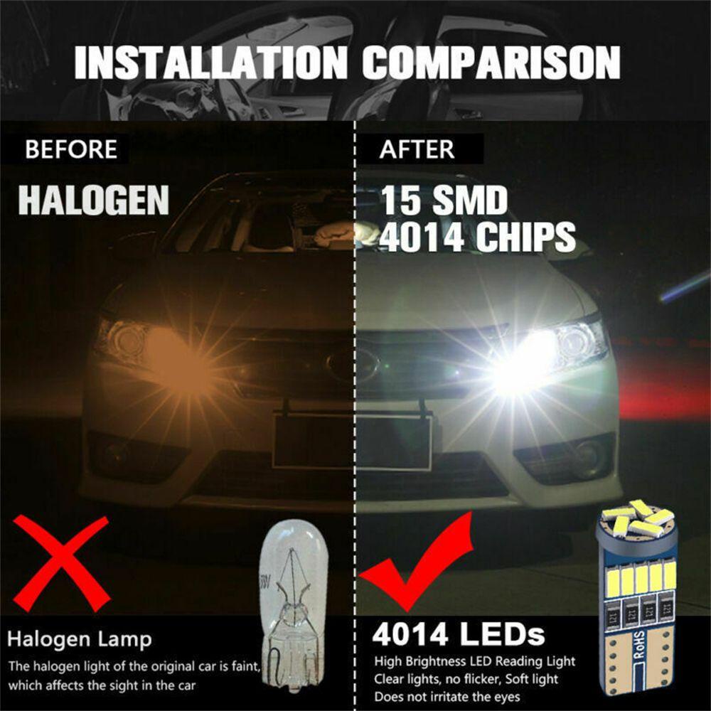 Top 10pcs Lampu Plat Nomor Putih Super Terang 12V COB LED Dome Map