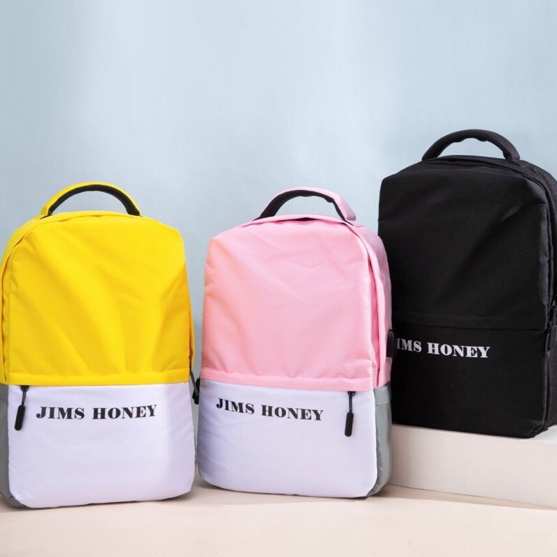 Tas Ransel Wanita Pria Jimshoney Harley Backpack Original / Tas Laptop Ransel Usb Murah Antiair Smartbag Murah