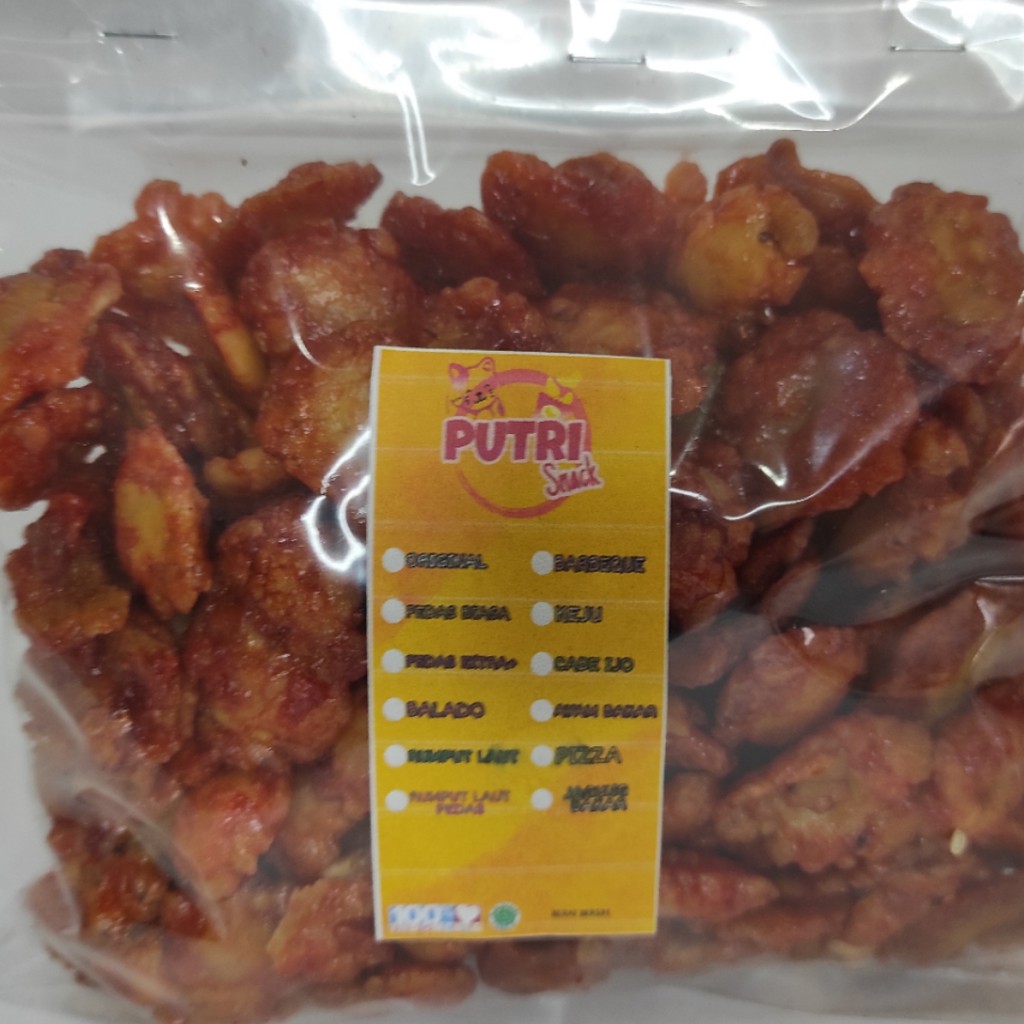 Keripik Emping Melinjo 250gr Pedas Manis Kriuk