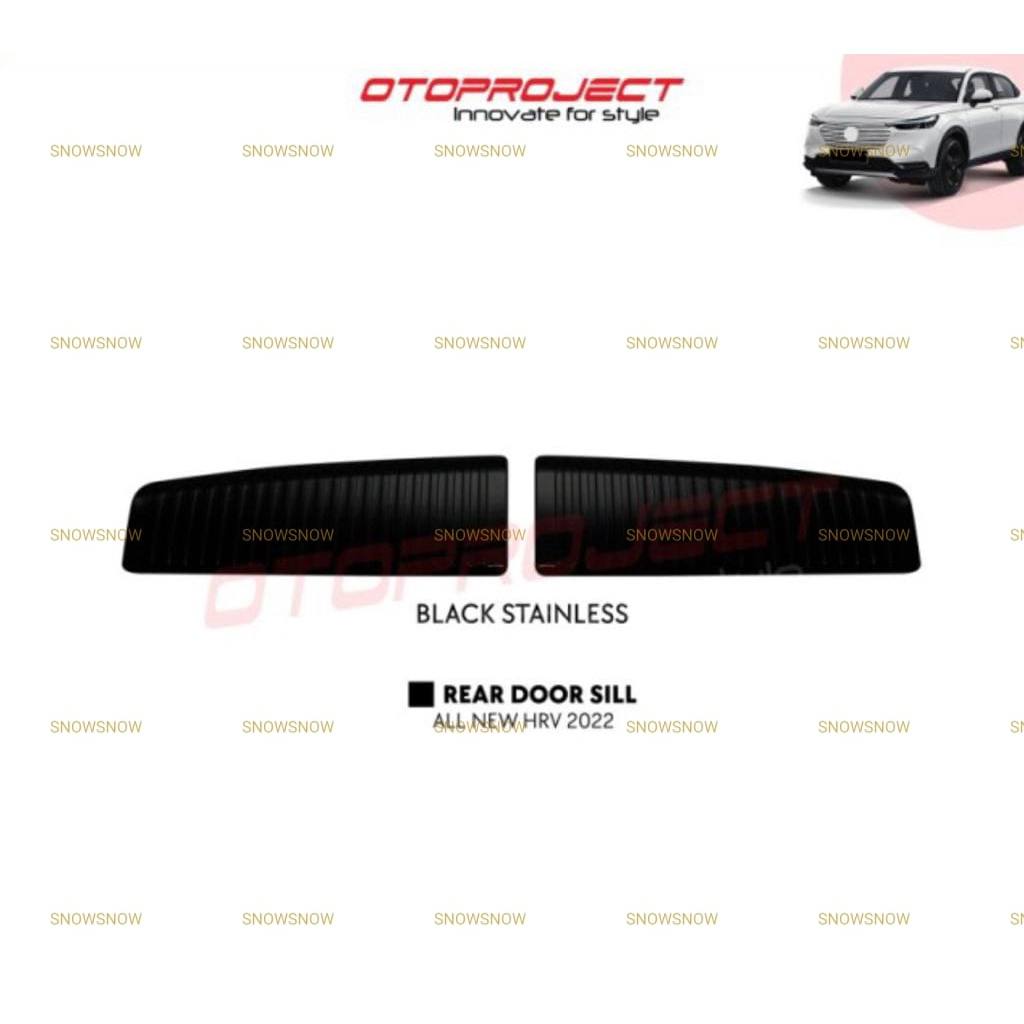 Sillplate Belakang Honda HRV 2022 2023 Hitam Stainless 2pcs