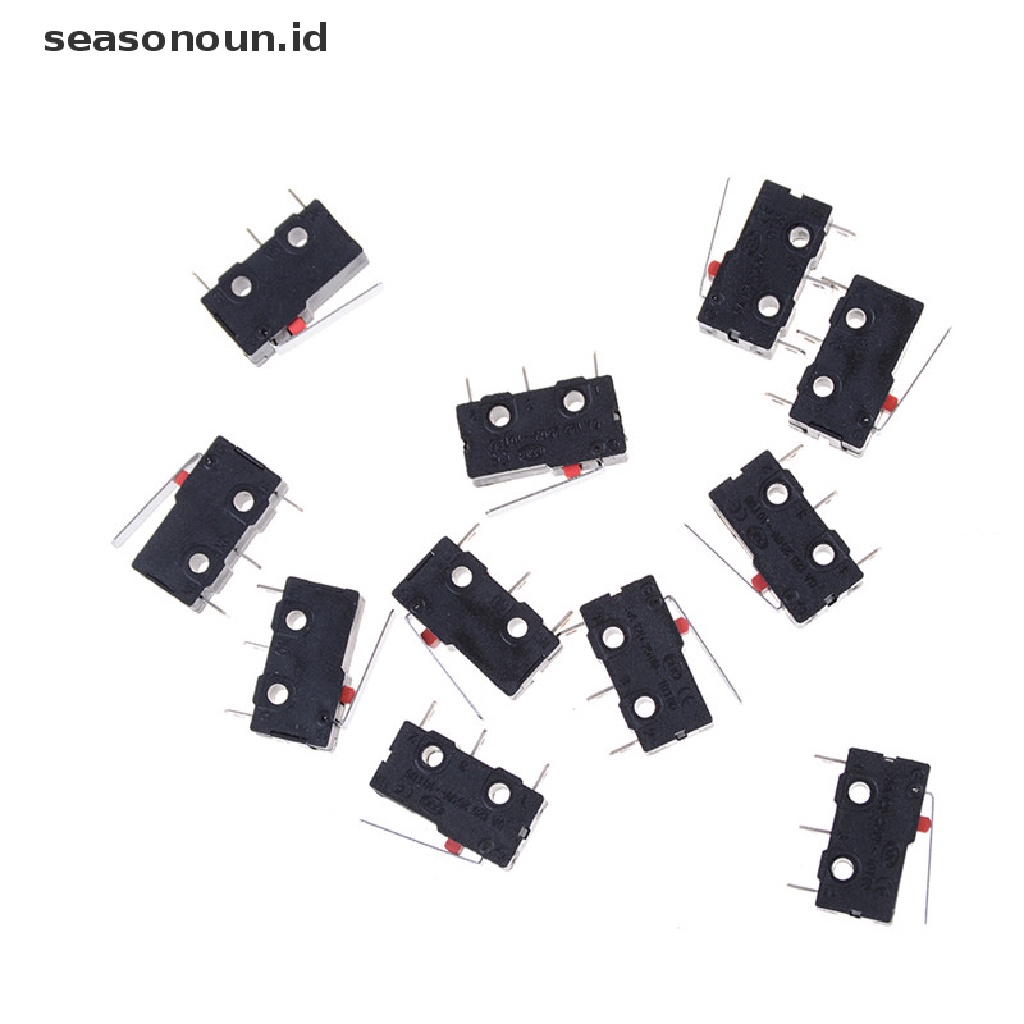 10 Pcs Saklar Mikro 3 Pin N / O N / C 5A 250VAC KW11-3Z