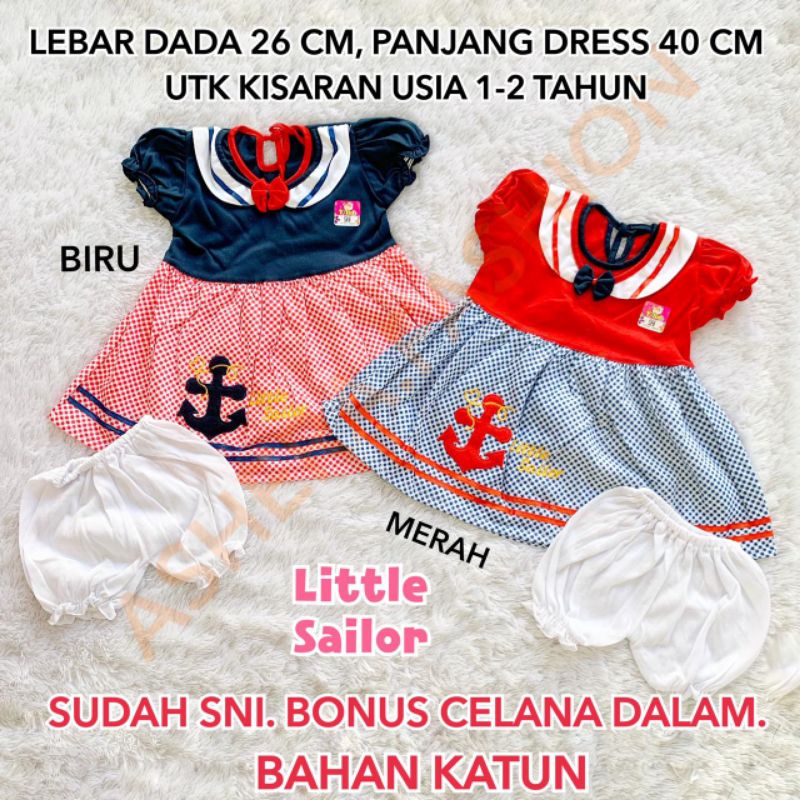 DRESS YLIN Y-LIN ANAK PEREMPUAN CEWEK BATITA 1 2 TAHUN ROK LUCU KATUN SNI MURAH BAGUS ADEM LEMBUT