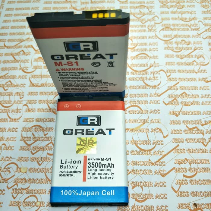 Baterai Battery GREAT Double Power BLACKBERRY BB M-S1 MS1 , ONIX , BOLD