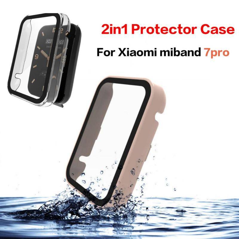 Case Kaca Pelindung Layar 2in1 Untuk Xiaomi Watch Band 7 Pro Mi Band 7 Pro 6 5 4