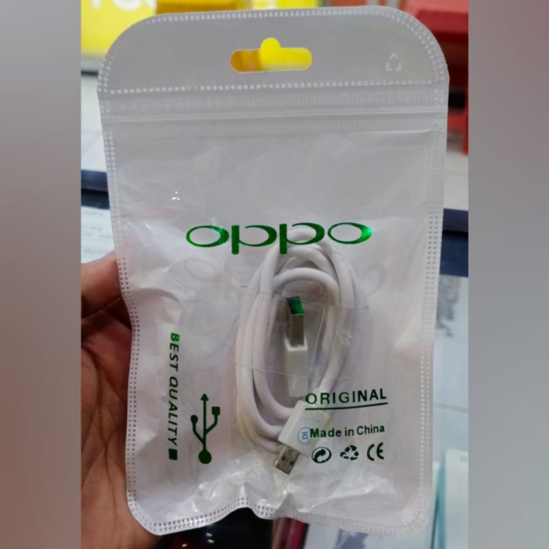 KABEL DATA OPPO F7 ORIGINAL MICRO USB VOOC (kemasan Plastik)