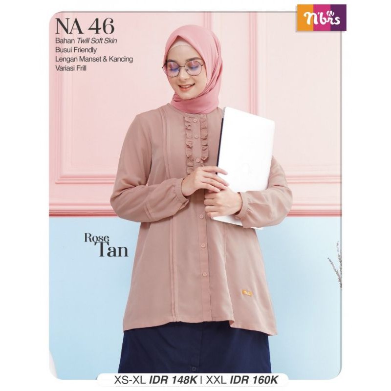 Nibras Atasan Na 46 / Baju Wanita / Baju Katun / Baju Kerja Wanita Muslim / Blouse / Nibras Terbaru