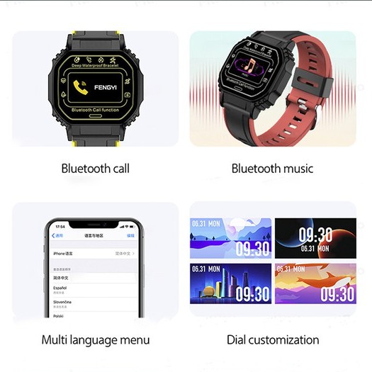 SMARTWATCH B7 Jam Tangan Pria Wanita Digital Smartwatch Bluetooth Heart Rate Sport WATCHKITE WKOS