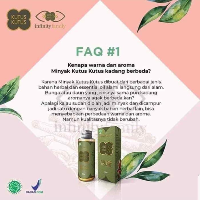 Minyak Kutus Kutus Herbal Organic 100ml Original