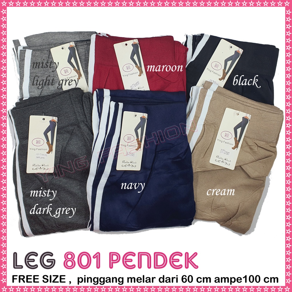 [Grosir Minim 6 pcs ] Legging Stripe PENDEK 7/8 801 / Legging import fashion wanita / legging senam wanita / legging fashion wanita