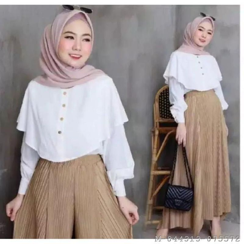 ATASAN WANITA BLOUSE NIKITA VHAG-009nikita blus: putih, mocca, hitam, pink, kuning
ukuran bju: one s