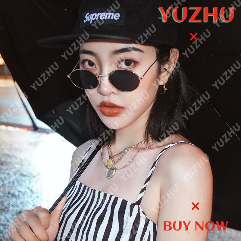 (YUZHU) Bayar di Tempat Korean Ulzzang Gaya Kacamata Hitam Wanita/Pria Anti UV400 Sunglasses