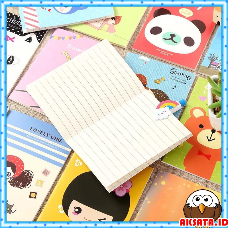 Buku Tulis Mini / Notebook Kecil / Buku Tulis Kecil Motif Kartun