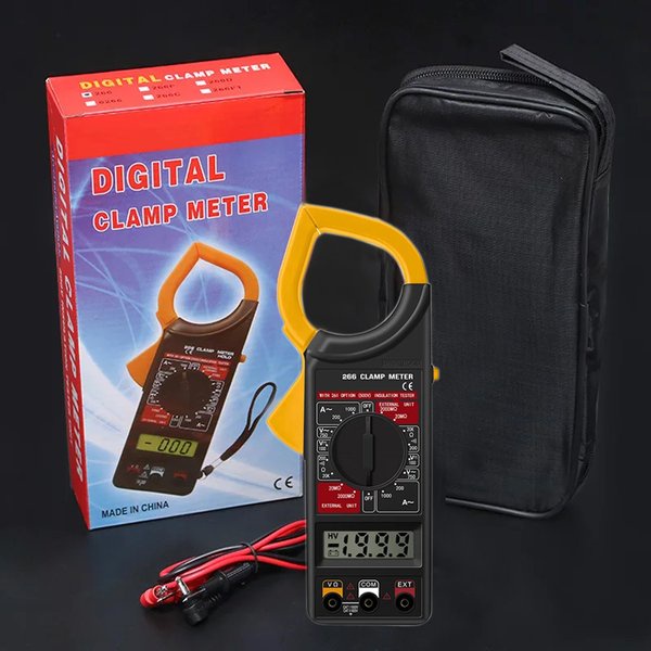 Digital Clamp Multimeter Tang Ampere Alat Ukur Voltmeter Genggam DT266