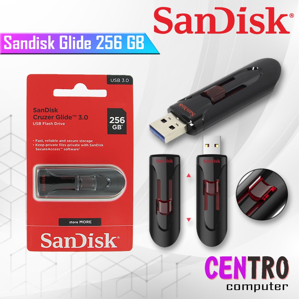 Flashdisk Sandisk Glide 256gb- sandisk cz600 256GB