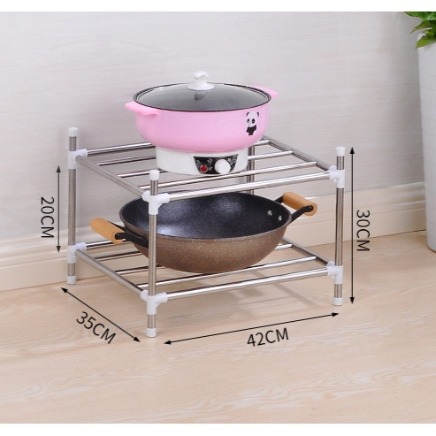 Stainless Steel Rak Multi Fungsi Penyimpanan Floor Assembly Pot Rak Kamar Mandi Wastafel Penyimpanan Organizer