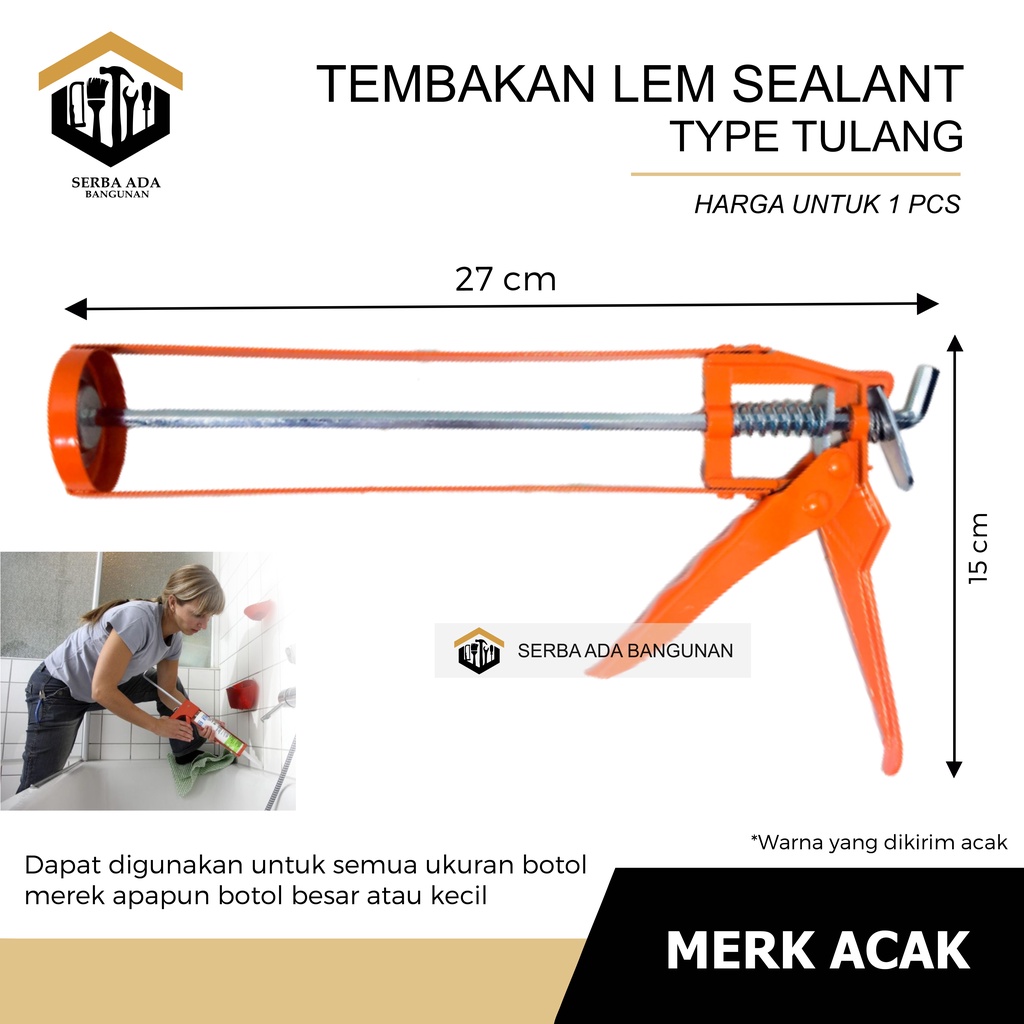 TEMBAKAN LEM PVC SUPER PREMIUM TEBAL UTK LEM SEALANT BOTOL SILICONE KACA PLASTIK PVC DLL /GUN