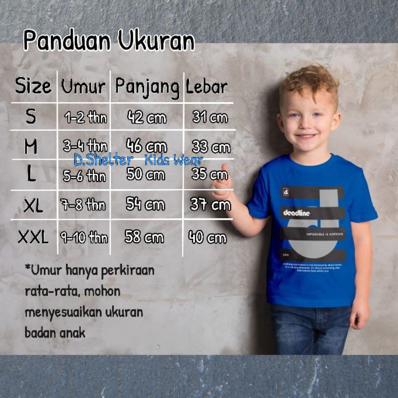 Baju kaos Anak distro Thirteen Putih Tulisan/D.Shelter/KAOS MURAH