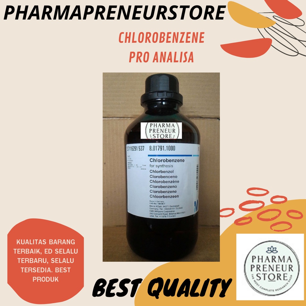 CHLOROBENZENE PRO ANALISA 50 ML DAN 100 ML KEMASAN MERCK BEST QUALITY