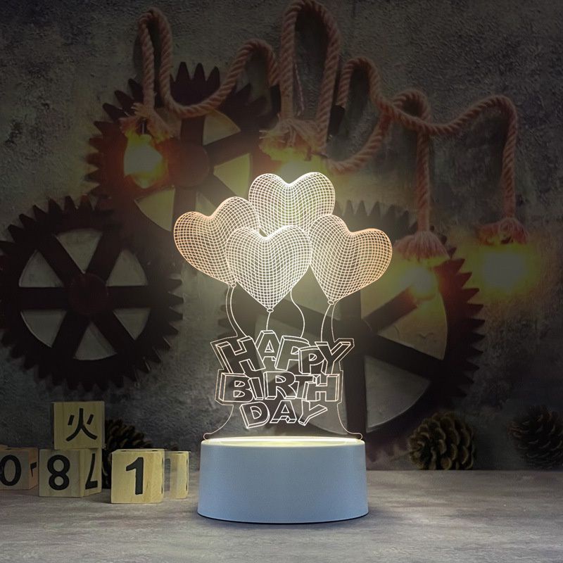 Lampu Hias 3d Motif Love Balon dekorasi Kamar soopemall