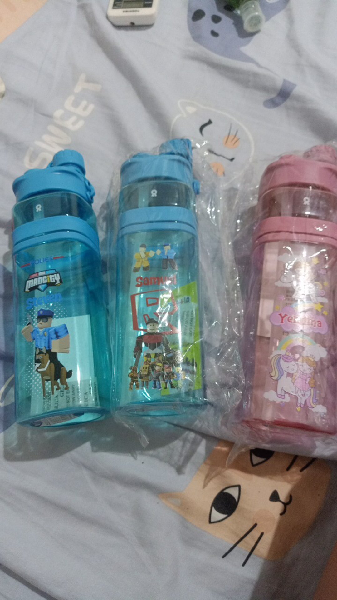 Botol Minum Anak Kostum Printing - Unicorn Chibi