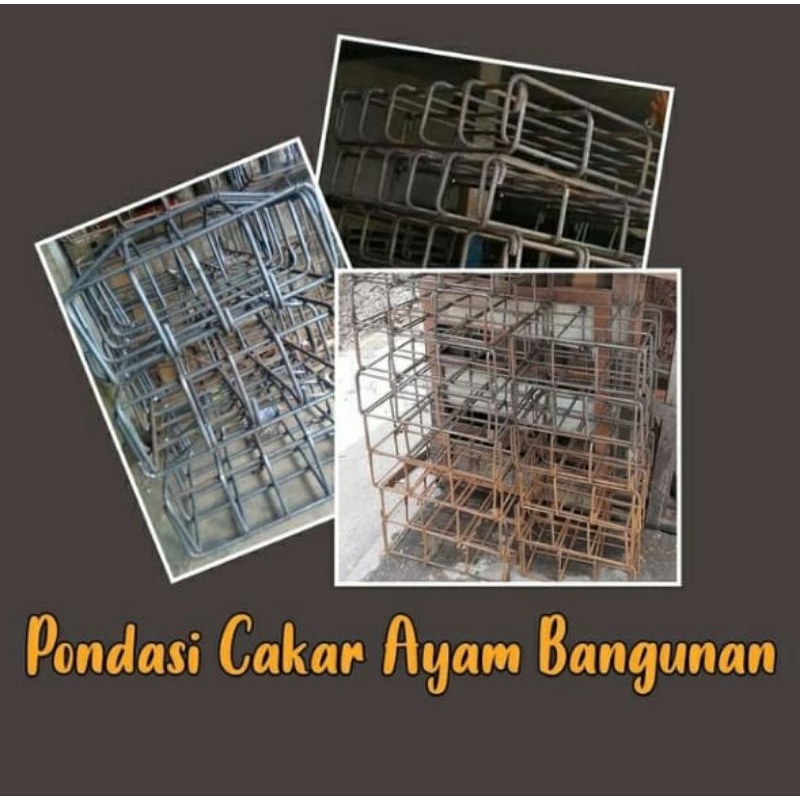 Cakar Ayam besi 10mm ulir uk 40x40, 50x50 dan 60x60