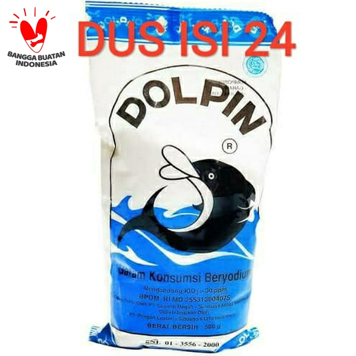 

Produk Terbaik - Garam Dolpin 500Gr Per Dus Isi 24Pcs