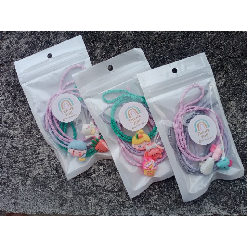 Ikat rambut clay/ gelang clay/ kunciran lucu/ ikat rambut anak lucu