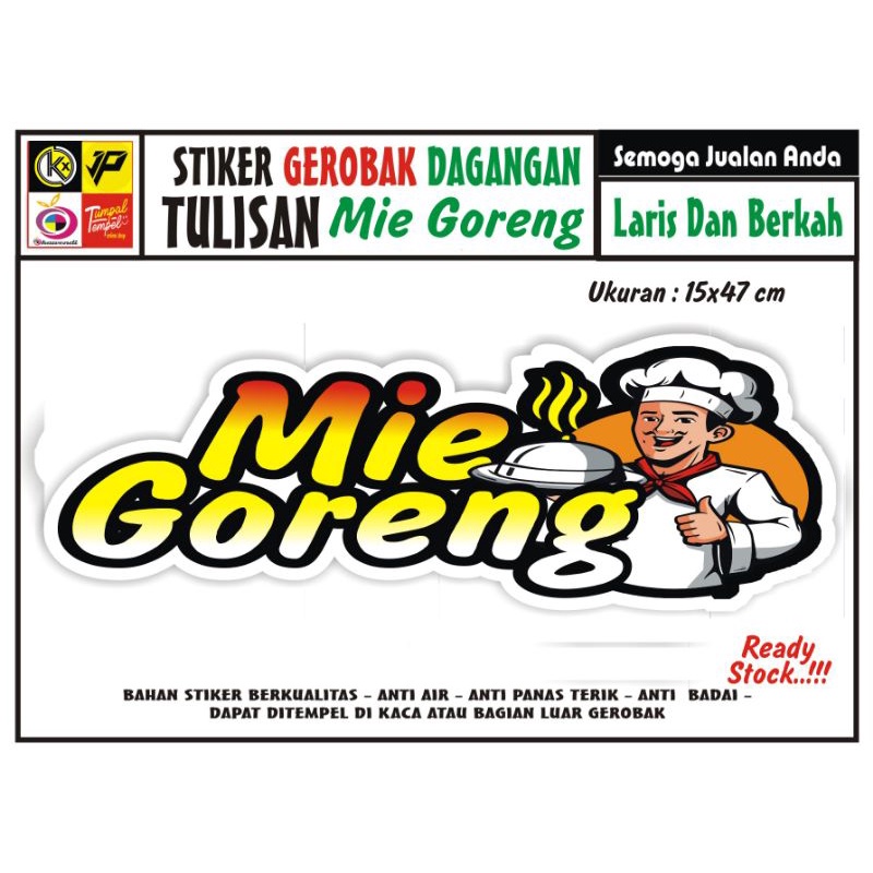 

Stiker Gerobak Stiker Kaca Etalase Stiker Nama Toko Nama Usaha Stiker Tulisan Mie Goreng Full Colour