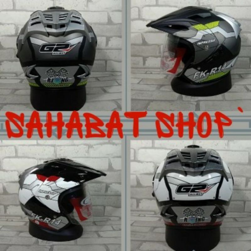 HELM G2 EXTERMINATOR MOTIF FX-R14 | DOUBLE VISOR | HELM SNI