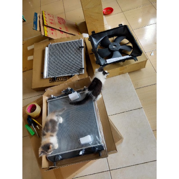 Radiator Kondensor Ac Kipas Fan fullset Avanza Xenia All new DENSO ASLI