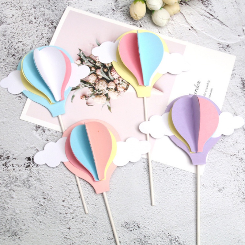 Rainbow Cloud Balon, Kue Topper Anak-anak, Pesta Ulang Tahun, Kue Tahun, Pernikahan Dekorasi Perlengkapan