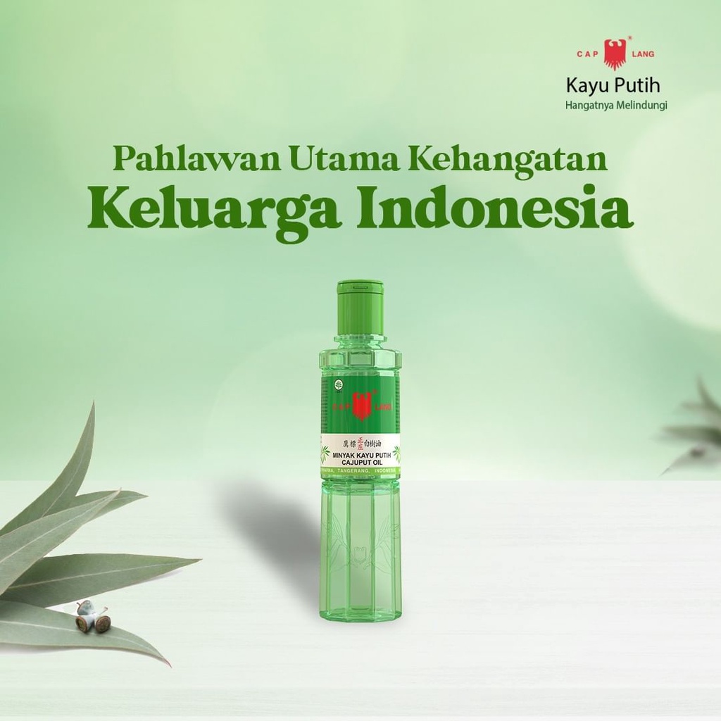 Minyak Kayu Putih CAP LANG  15mL 30mL 60mL Cajuput Oil ens caplang kembung gatal mual sakit perut hangat melegakan tenggorokan uap humidifier