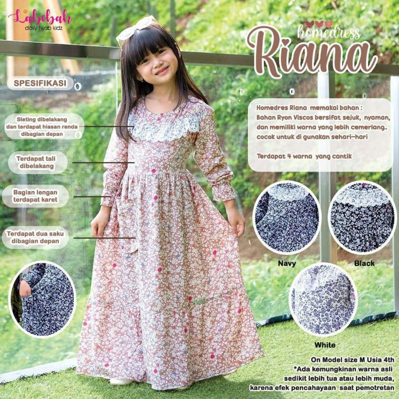 Dress Anak Riana - Labebah Gamis Anak