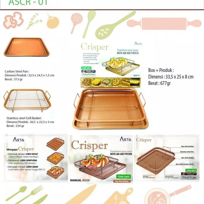 Loyang Tirisan Gorengan ASTA Crisper Tray ASCR 01 -  ASCR01 Panggangan