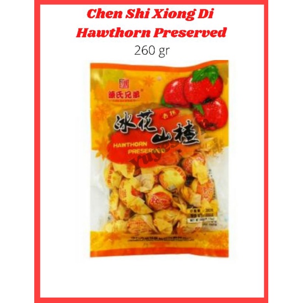 

Chen Shi Xiong Di Hawthorn Preserved 260gr [Manisan buah cemilan Imlek]