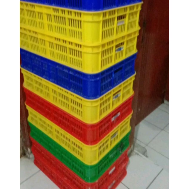 Box Container Green Leaf 2212 L P60xL41xT13 / Keranjang Industri Roti Greenleaf 2212L Rak Susun