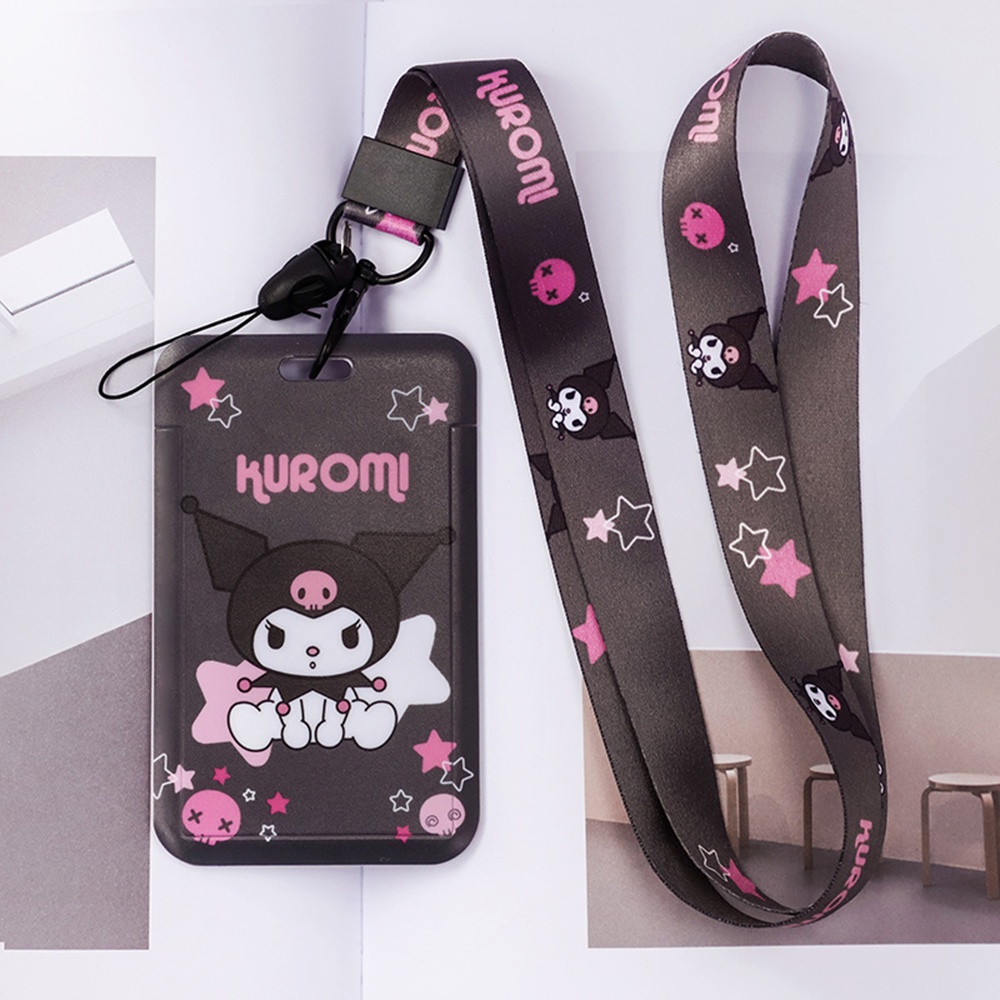 Holder Kartu ID / Bis Motif Kartun Kulomi Dengan Tali Lanyard