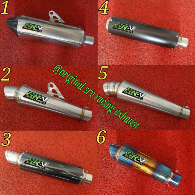Slincer tabung knalpot racing original srv vixion cb150r satria fu/injeksi gsx r15/v3 cbr