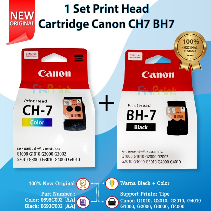 Canon BH7 Print Head Black G1000 G2000 G3000 G3010 Pengganti CA91