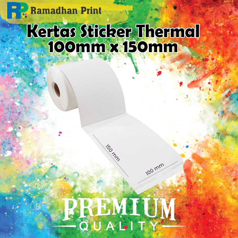 

Kertas Sticker Thermal 100mm X 150mm Label Barcode Direct Resi 1 Roll Isi 300pcs GOOD QUALITY